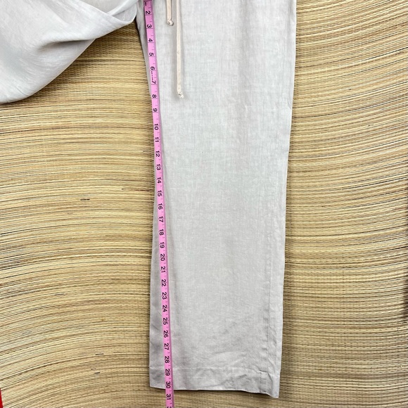 JOSEPH Nude Linen Pull Up Drawstring Relax Lounge Resort Pyjama Pants Sz US 10 - Picture 8 of 13